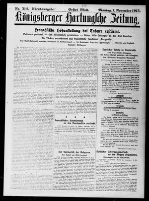 Königsberger Hartungsche Zeitung on Nov 1, 1915