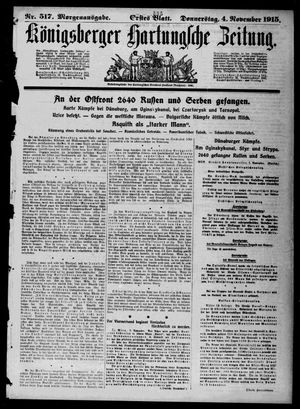 Königsberger Hartungsche Zeitung vom 04.11.1915