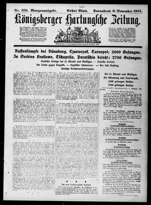 Königsberger Hartungsche Zeitung vom 06.11.1915