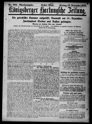Königsberger Hartungsche Zeitung vom 12.11.1915