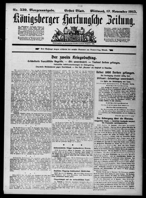 Königsberger Hartungsche Zeitung vom 17.11.1915