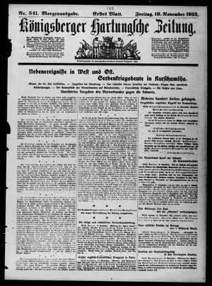Königsberger Hartungsche Zeitung vom 19.11.1915