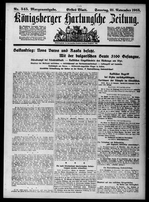 Königsberger Hartungsche Zeitung vom 21.11.1915