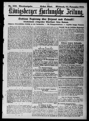Königsberger Hartungsche Zeitung on Nov 24, 1915