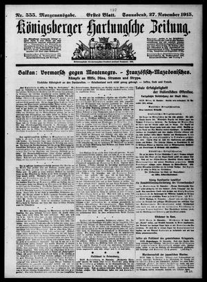 Königsberger Hartungsche Zeitung on Nov 27, 1915