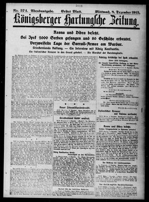 Königsberger Hartungsche Zeitung on Dec 8, 1915