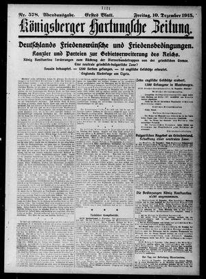 Königsberger Hartungsche Zeitung on Dec 10, 1915