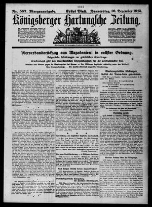 Königsberger Hartungsche Zeitung on Dec 16, 1915