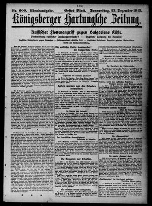 Königsberger Hartungsche Zeitung vom 23.12.1915