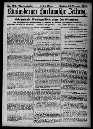 Königsberger Hartungsche Zeitung on Dec 24, 1915