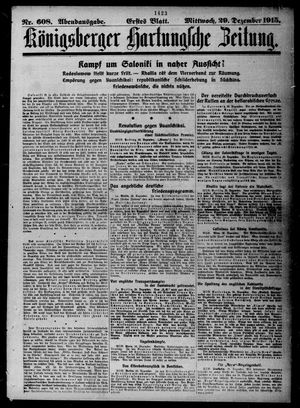 Königsberger Hartungsche Zeitung vom 29.12.1915