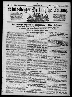 Königsberger Hartungsche Zeitung vom 04.01.1916