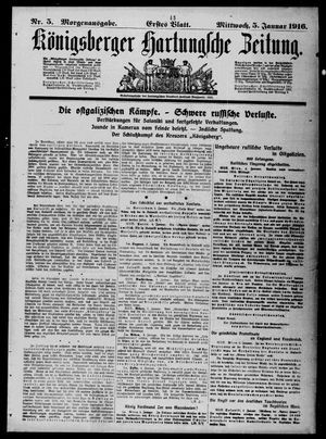 Königsberger Hartungsche Zeitung on Jan 5, 1916