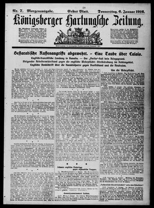 Königsberger Hartungsche Zeitung vom 06.01.1916