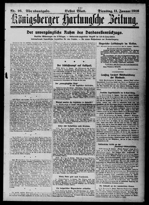 Königsberger Hartungsche Zeitung vom 11.01.1916
