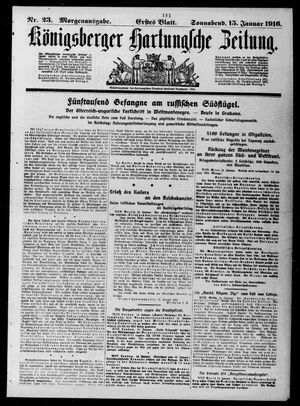 Königsberger Hartungsche Zeitung on Jan 15, 1916