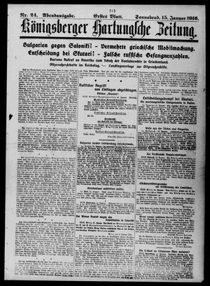 Königsberger Hartungsche Zeitung vom 15.01.1916