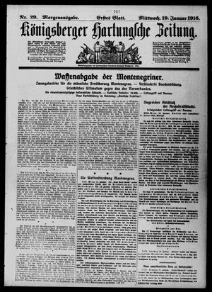 Königsberger Hartungsche Zeitung on Jan 19, 1916