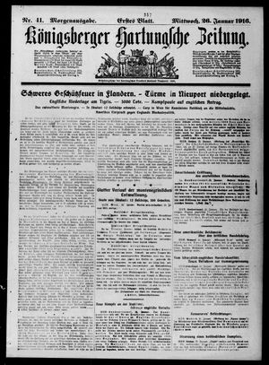 Königsberger Hartungsche Zeitung vom 26.01.1916
