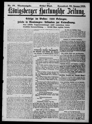 Königsberger Hartungsche Zeitung vom 29.01.1916
