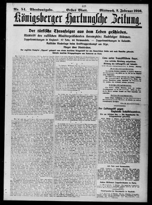 Königsberger Hartungsche Zeitung vom 02.02.1916