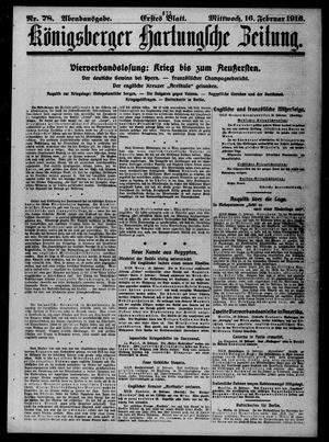 Königsberger Hartungsche Zeitung on Feb 16, 1916