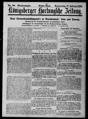 Königsberger Hartungsche Zeitung vom 17.02.1916