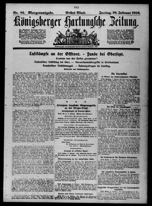 Königsberger Hartungsche Zeitung on Feb 18, 1916