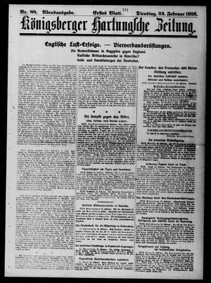 Königsberger Hartungsche Zeitung vom 22.02.1916