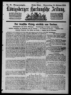 Königsberger Hartungsche Zeitung on Feb 24, 1916