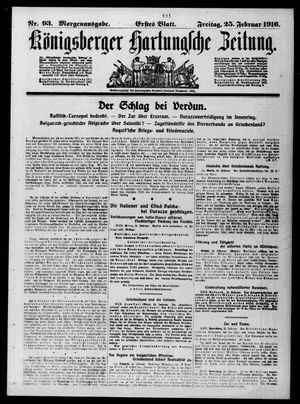 Königsberger Hartungsche Zeitung on Feb 25, 1916