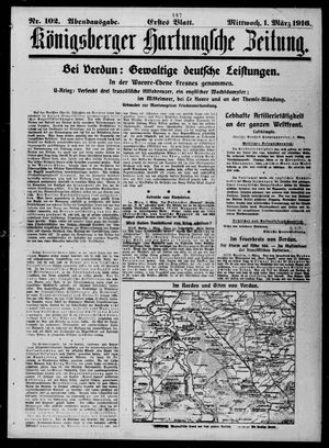 Königsberger Hartungsche Zeitung on Mar 1, 1916