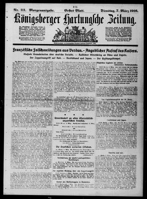 Königsberger Hartungsche Zeitung vom 07.03.1916