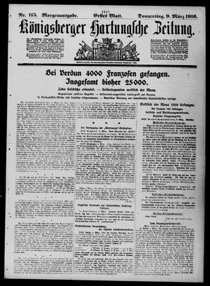 Königsberger Hartungsche Zeitung on Mar 9, 1916