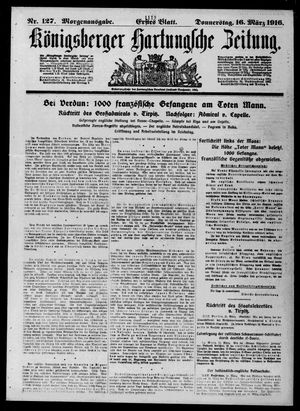 Königsberger Hartungsche Zeitung on Mar 16, 1916