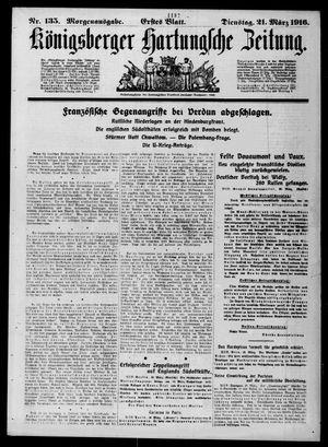 Königsberger Hartungsche Zeitung vom 21.03.1916