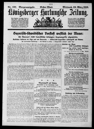 Königsberger Hartungsche Zeitung vom 22.03.1916