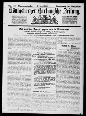Königsberger Hartungsche Zeitung on Mar 30, 1916