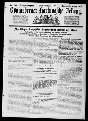 Königsberger Hartungsche Zeitung vom 31.03.1916