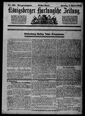 Königsberger Hartungsche Zeitung vom 07.04.1916