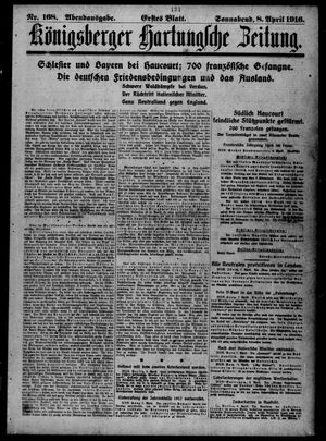 Königsberger Hartungsche Zeitung on Apr 8, 1916