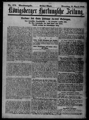 Königsberger Hartungsche Zeitung vom 11.04.1916