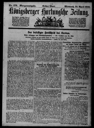 Königsberger Hartungsche Zeitung on Apr 12, 1916