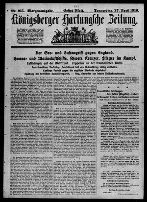 Königsberger Hartungsche Zeitung vom 27.04.1916