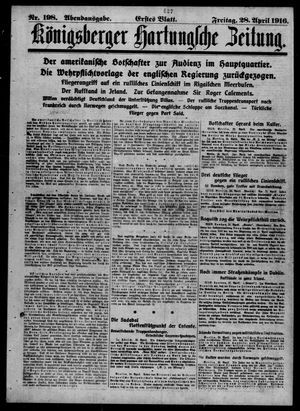 Königsberger Hartungsche Zeitung on Apr 28, 1916