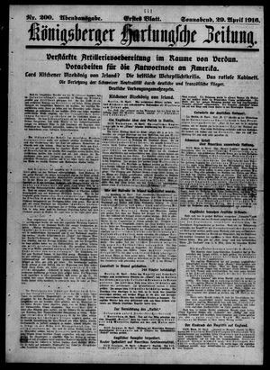 Königsberger Hartungsche Zeitung on Apr 29, 1916