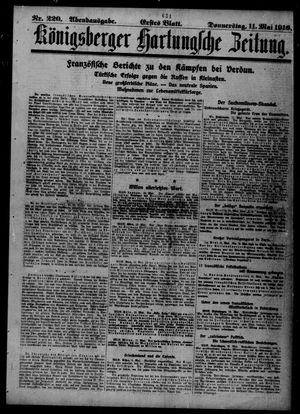 Königsberger Hartungsche Zeitung vom 11.05.1916