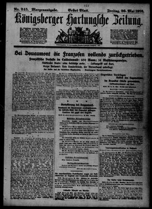 Königsberger Hartungsche Zeitung vom 26.05.1916