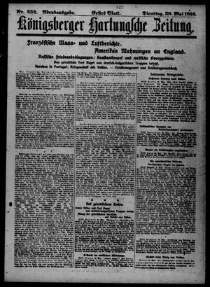 Königsberger Hartungsche Zeitung vom 30.05.1916