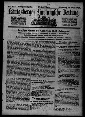 Königsberger Hartungsche Zeitung vom 31.05.1916